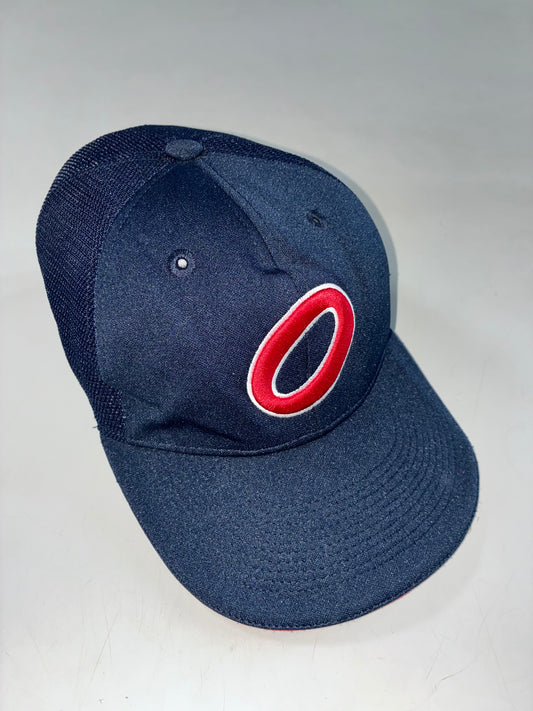 Navy Red “O” Logo Baseball Fitted Cap – Mesh Back, (57cm)