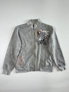 Japanese Koi Fish Embroidered Sukajan-Style Zip Jacket – Grey (XL)