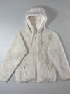Fila Sherpa Fleece Hooded Zip-Up Jacket  Off-White, (M)