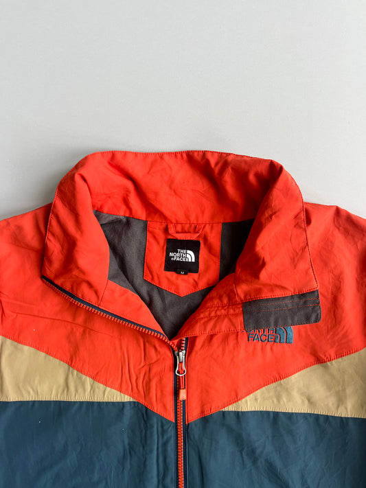 The North Face HyVent Tricolor Colorblock Hooded Windbreaker Jacket (L)