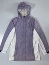 Columbia | Purple & White Colorblock Hooded Rain Jacket Women's | (M)