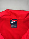 Nike Red Track Jacket – Black & White Chest Stripe, Mesh Lined (L)