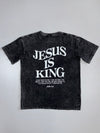 Mineral Wash Cross Graphic Tee – Charcoal (L|/XL)
