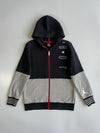 Air Jordan Black & Grey Colorblock Zip Hoodie (Xs)