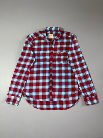 Hollister | Flannel Shirt Red Sky Blue | (S)