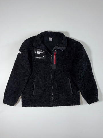 Puma "Forever Faster" Sherpa Fleece Zip Jacket – Black (S)