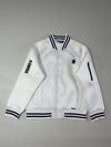 K-Swiss Mesh Varsity Bomber Jacket – White/Black (L)