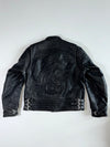 Vintage 90s Spirit Motors POLO Embossed Dragon Leather Biker Jacket (XL)