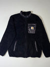 Carhartt Black Sherpa Fleece Zip Jacket – Nylon Pocket (L)