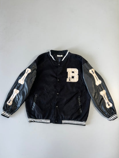 ZSuper Premium Bones Varsity Jacket Leather Sleeves (L)