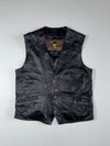 Dallas The Original Genuine Leather Vest –Black  (L/XL)
