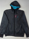 Nike Athletic Dept. Patterned Hooded Windbreaker Jacket – Black/Blue (L)