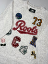 Roots | Grey Multi-Patch Crewneck (XS)
