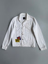 Zara Graphic Print Trucker Denim Jacket (S)