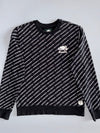 Roots Canada | All-Over Logo Print Crewneck Sweatshirt | Black (L)