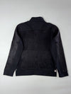 Adidas Full-Zip Track Jacket Textured Knit Stand Collar – Black (M)
