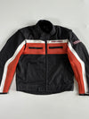 Vintage Urban Revolution Black & Orange Mesh Racing Moto Jacket Paded,Detechable Arms (L)