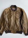 Designer by RPonty Vintage Brown Leather Bomber Jacket(L)