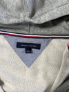 Tommy Hilfiger Grey Full Zip Hoodie Big Flag Logo Sleeve Print Size (M)