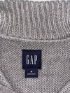 GAP Grey Heavy Knit Full-Zip Mock Neck Sweater (M)