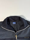 Vintage 90s Asics Sport "The Soccer Player" Quarter-Zip Fleece – Black | (XL)