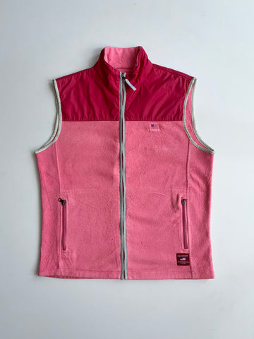 Polo Jeans USA | Pink Colorblock Fleece Zip Vest | (M)