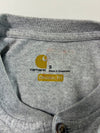 Carhartt Original Fit Heather Grey Pocket Henley T-Shirt (M/S)