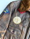 Vintage Avirex G-1 U.S. Navy Spec. 7823 Distressed Leather Flight Bomber Jacket (XL)