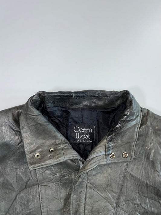 Ocean West Premium Original Leather Jacket (L/Xl)