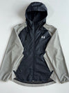 Under Armour Black & Grey Colorblock Hooded Windbreaker (L)