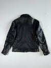 Screaming Eagle Black Leather Trucker Jacket (M)