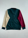 Black Yak Colour Block Zip-Up Track Jacket – Burgundy Cream Green (S)