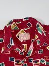 Big Train Western Style All-Over Print Shirt - Maroon (L/XL)