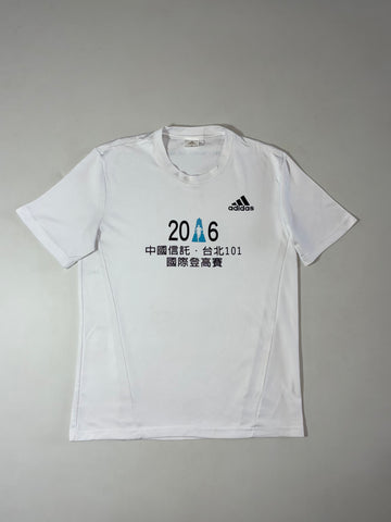 Vintage Adidas White Taipei 101 Run Graphic Tee (M)