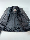 Harley-Davidson Black Leather Eagle Graphic Biker Jacket with Patches (M)