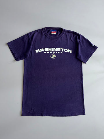 Champion x Washington Huskies T-Shirt Purple Collegiate Graphic Tee(M)