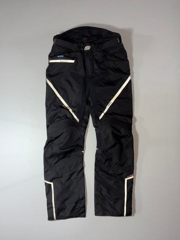 Ozone Black Motorcycle Riding Pants – Reflective Panels Knee Padded (W:36) (L:46)