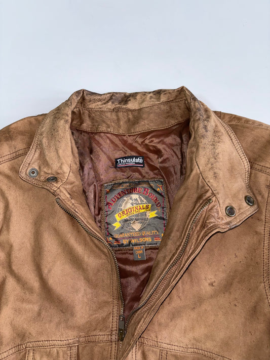 Vintage Adventure Bonds Premium Oversized Leather Jacket (M)