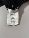 AMI Paris Black Knit Sweater – Red Heart A Logo (2XL)