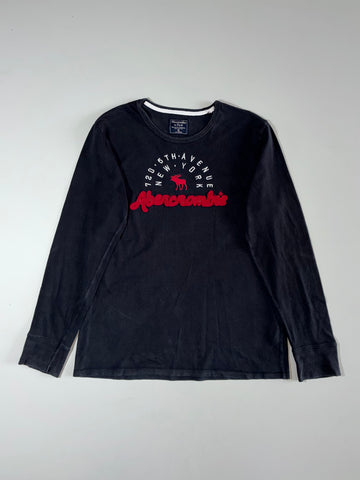 Abercrombie & Fitch “720 5th Avenue New York” Long Sleeve T-Shirt – Black (L)