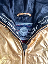 Jizo Bosatsu Enma-Jizo Metallic Gold Hooded Windbreaker Jacket Japanese Streetwear Stay (S/M)