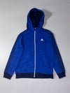 Vintage Adidas Royal Blue 3-Stripe Zip-Up Hoodie (XS)