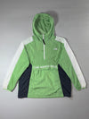 The North Face Green Colorblock Anorak Jacket – Half-Zip Hooded, (XL)
