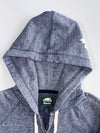 Roots Canada Vancouver Zip Up Hoodie Navy Marl Chenille Arch Lettering (S)