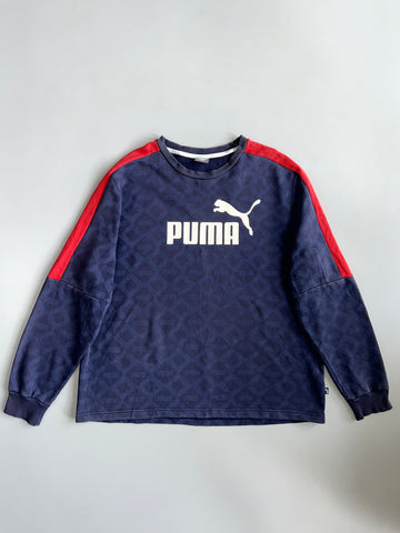 Puma Red Panel Navy Sweatshirt (2XL)