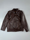 Brown Leather Jacket – Genuine Leather (S/M)