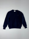 Lacoste | Navy Tonal Croc Wool Sweater | (S)