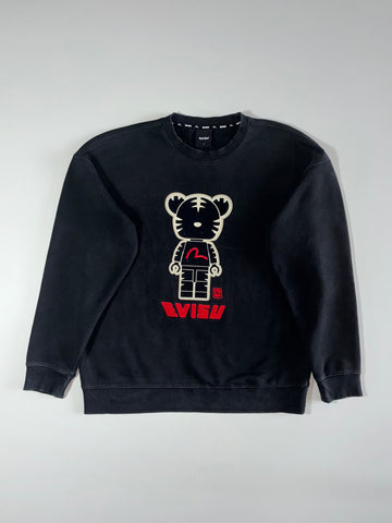 Evisu Bearbrick Logo Crewneck Sweatshirt – Black (XL)