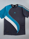 Adidas | Vintage Swirl Tee | Grey/Teal (M)