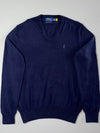 Polo Ralph Lauren Navy Merino Wool V-Neck Sweater
(M)
